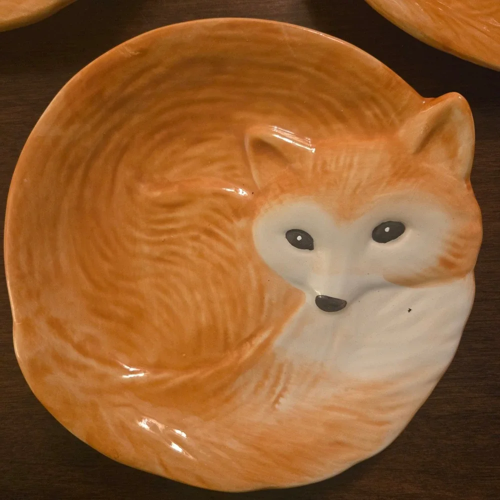 Better Homes and Gardens Heritage Collection Fox Earthenware Plates Set of 3